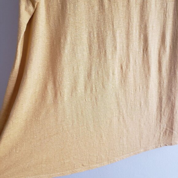 Eileen Fisher Sunny Yellow Linen Tank 2X  Lightweight Relaxed Fit Sleeveless Top - Picture 5 of 9